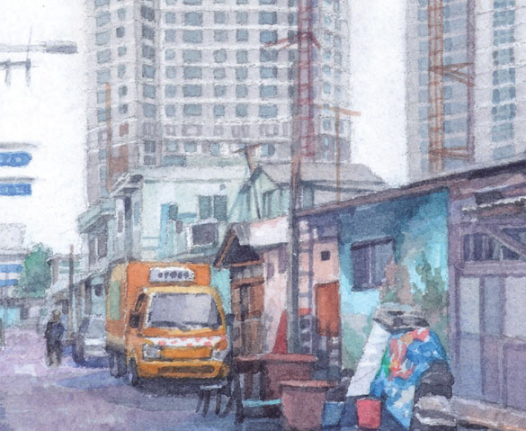 매축지 마을 전경(독립 출판물 「도시 속의 섬」)