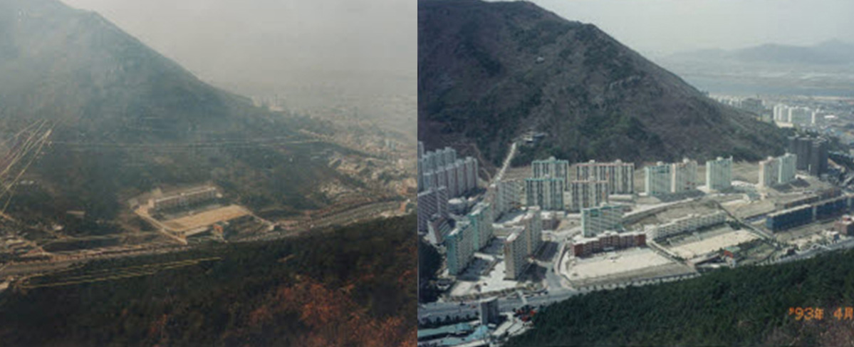 학장1지구 주택건립사업 이전 이후