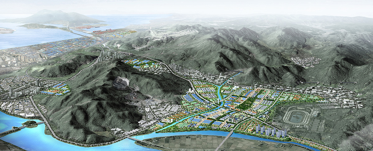 국제산업물류도시 조감도