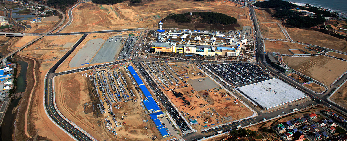 오시리아 관광단지 공사 현장