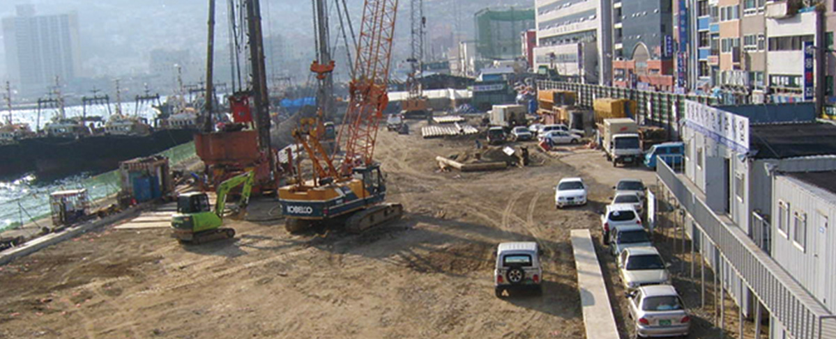 자갈치시장현대화사업 공사 현장