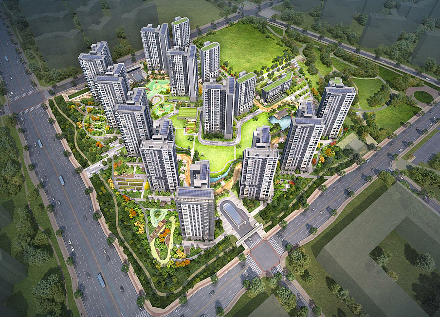 에코델타시티 12BL 공공분양주택 조감도