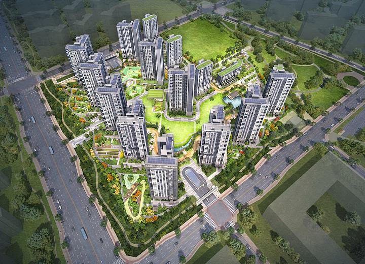 에코델타시티 12BL 공공분양주택 조감도